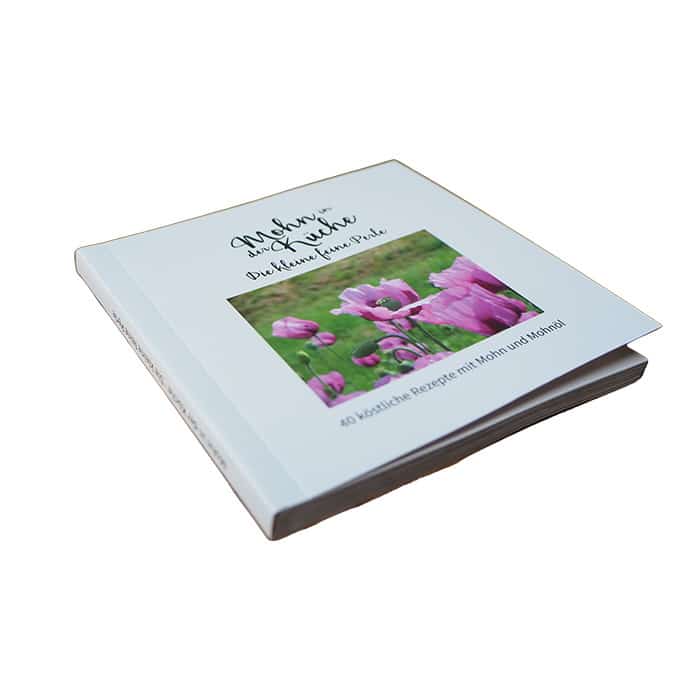 Mohnrezeptbuch liegend