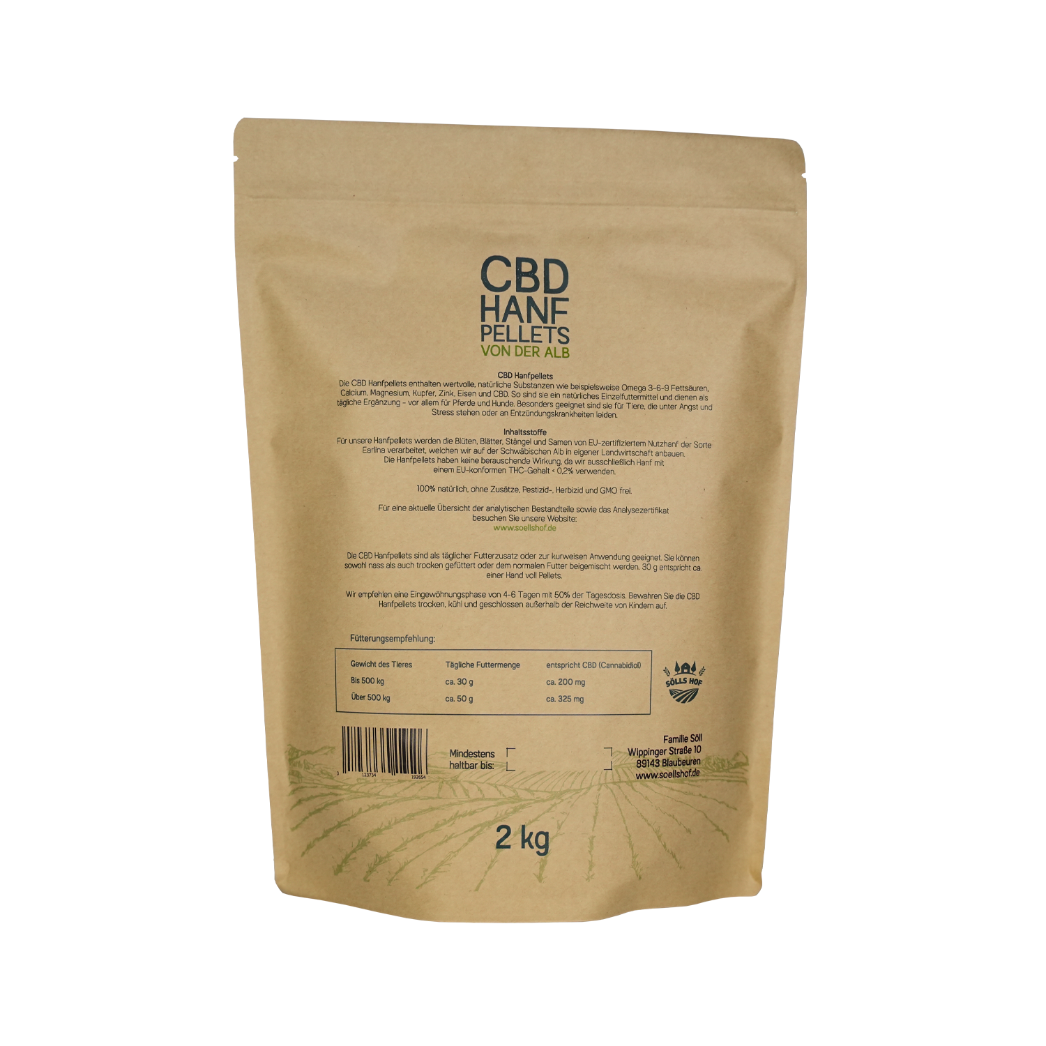 CBD Pellets Rückseite