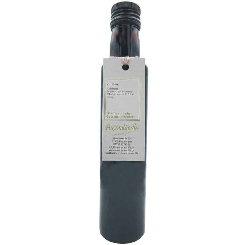 Schwarzer Johannisbeer Balsamessig Rückseite